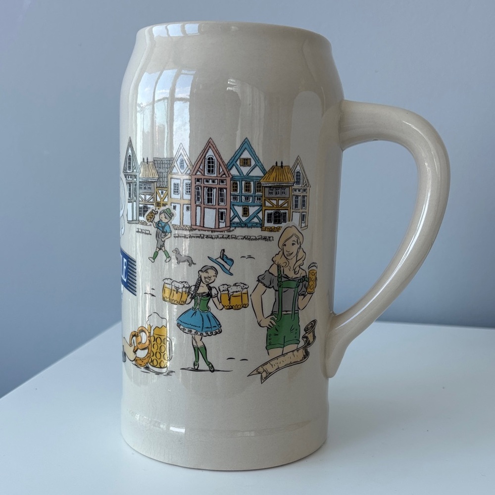 Steam Whistle Ceramic Beer Stein with Festive Design - Picture 3 of 5